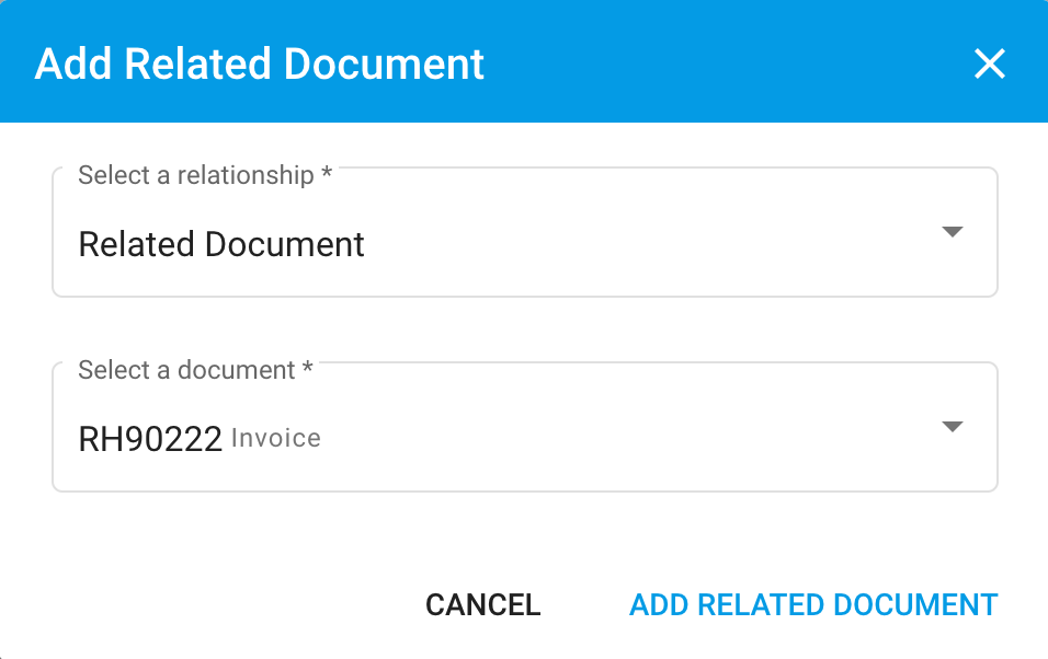 Add Document Relationship
