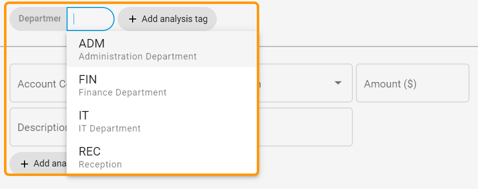 Analysis Tag Predefined Type