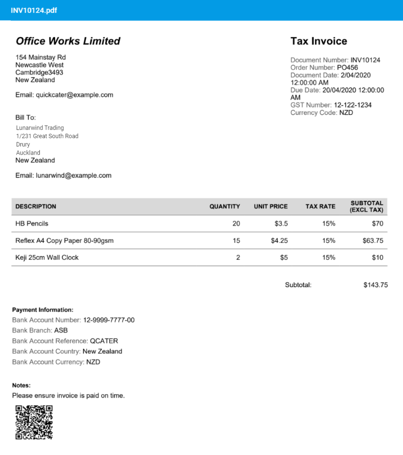 Pdf attachment template