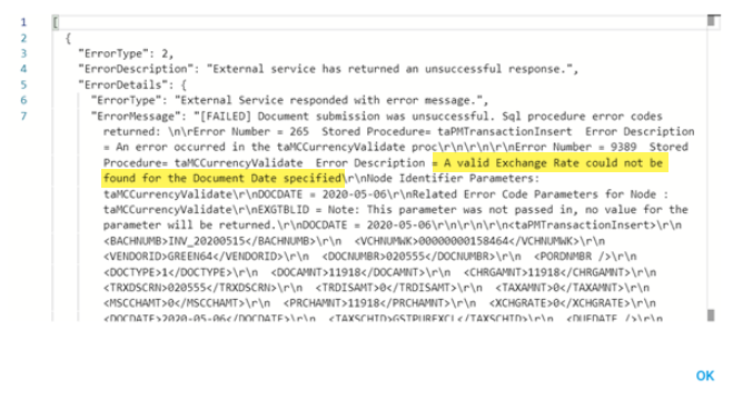 Exchange Rate error in ERP system