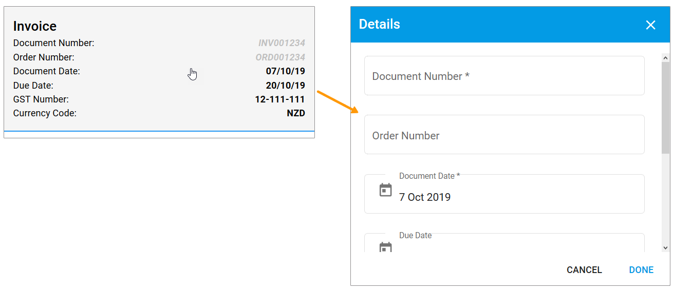 New Manual Document key details into sections