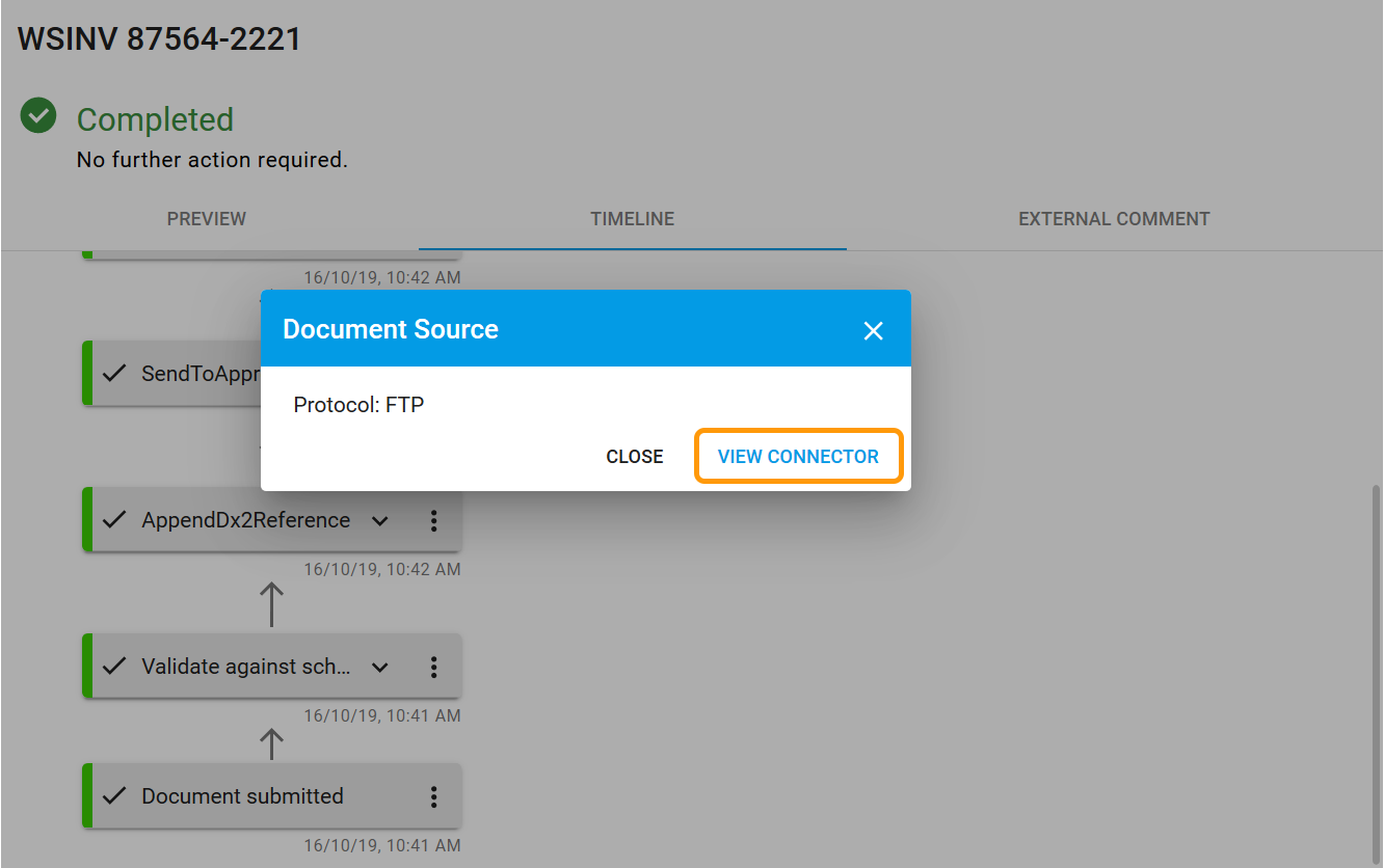 Document Source modal.