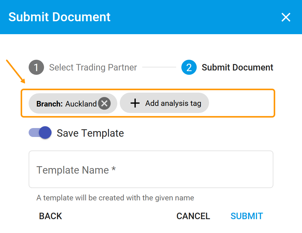 Add tags when submitting a document in Capture